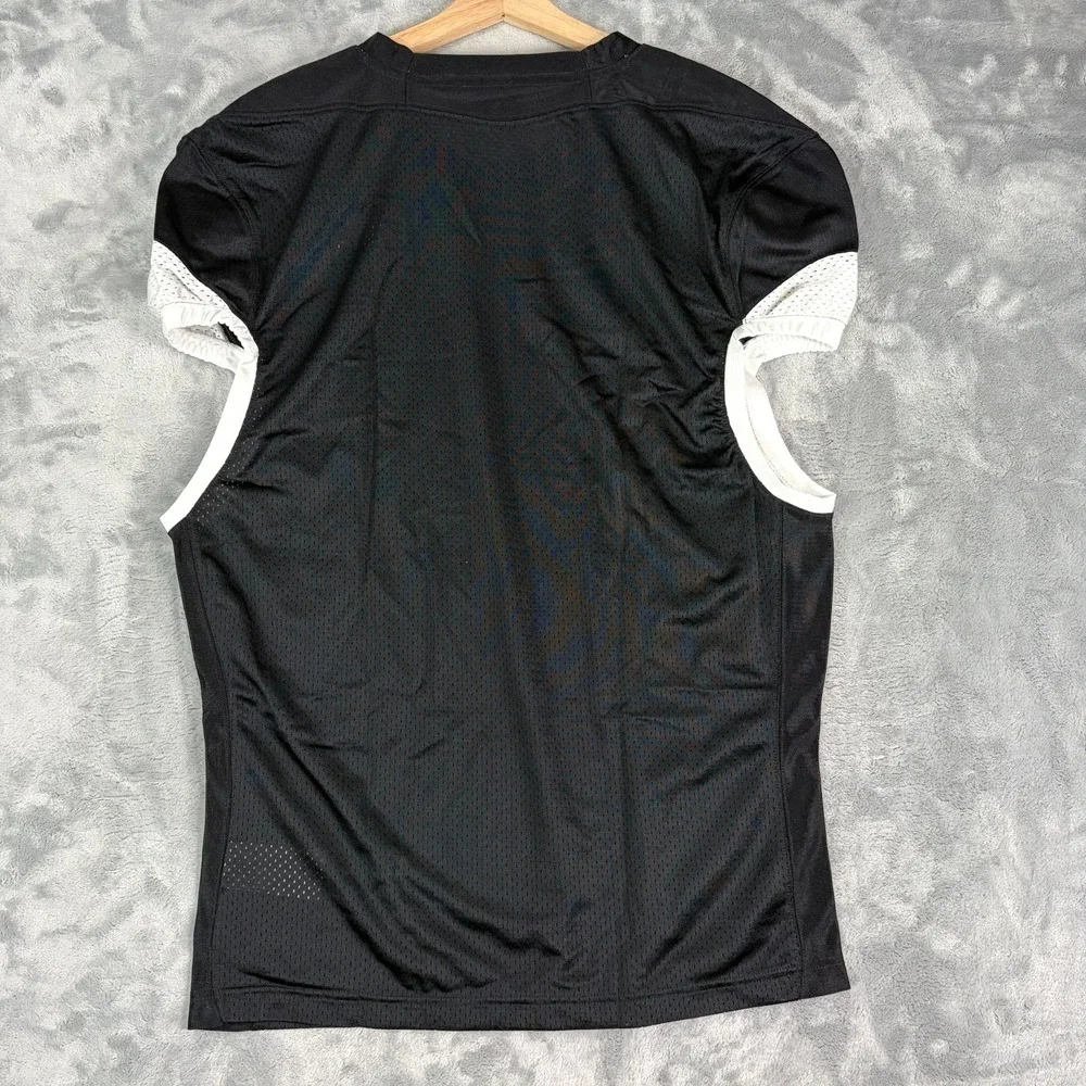 adidas Men's PRES COV 2.0 J Football Jersey Size Large Black White Mesh V-Neck